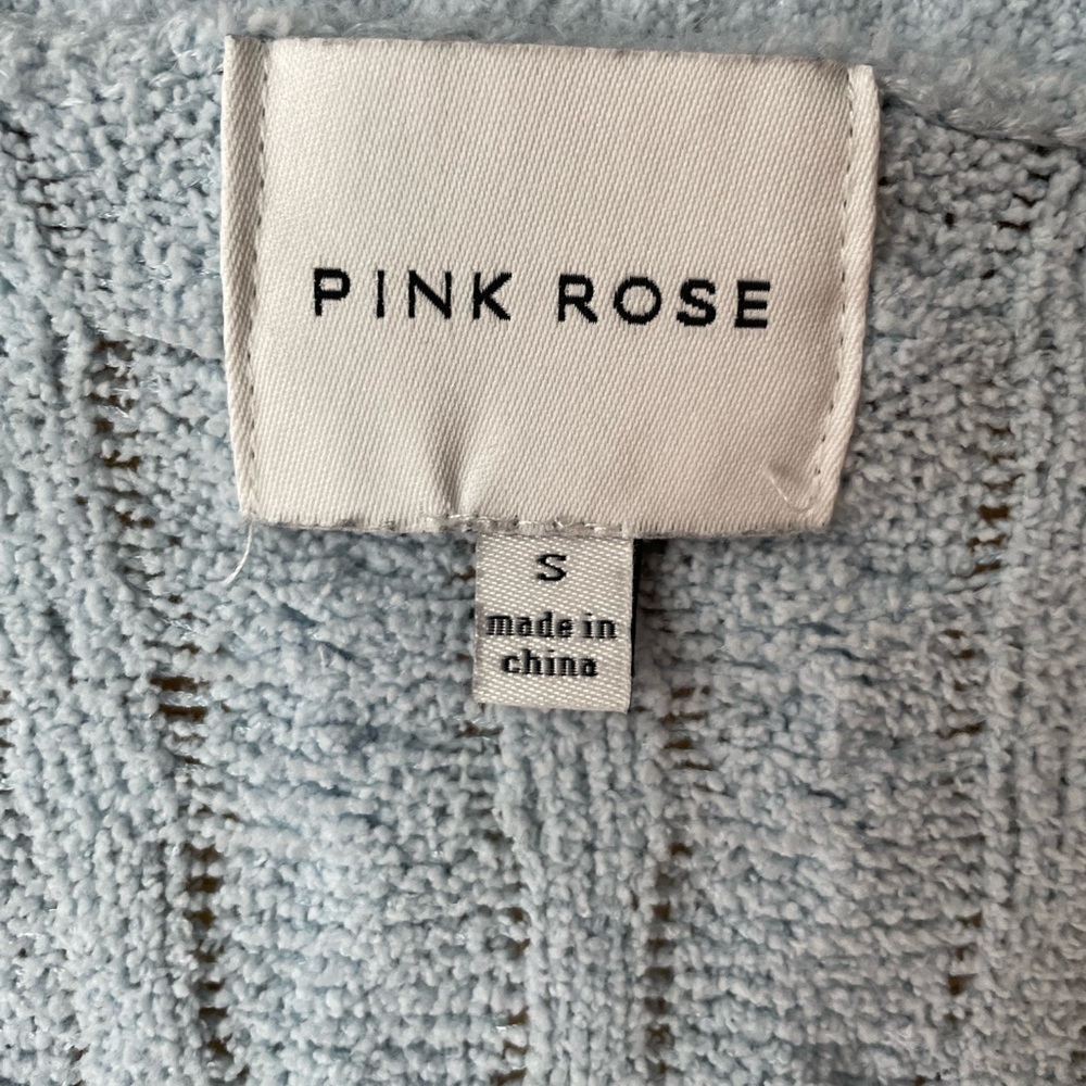 PINK ROSE Blue Button Up Sweater Size Small in Excellent Condition - Picture 5 of 8